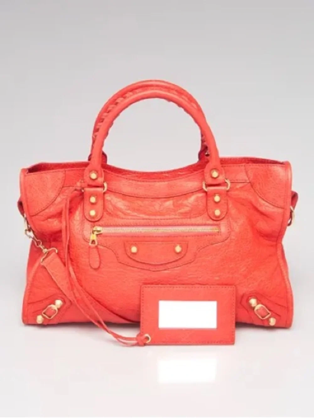 Balenciaga Rose Corail Lambskin Leather Giant 12 Gold Motorcycle City Bag - Picture 3 of 17